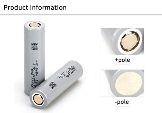 3.6V 2600mAh रिचार्जेबल ली-आयन बैटरी 18650 बैटरी कम तापमान के लिए