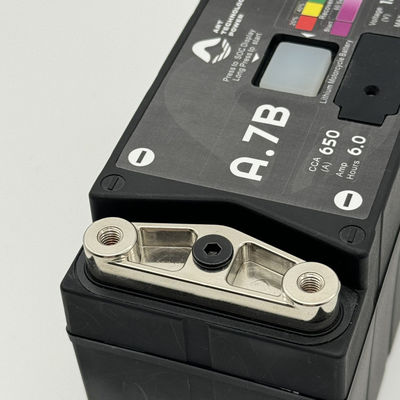 काला LiFePO4 12V मोटरसाइकिल स्टार्टर बैटरी A7BS 650 पीक सीसीए