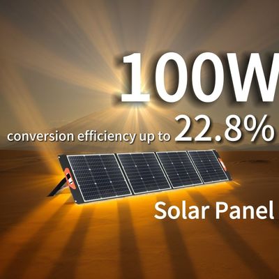 मोनोक्रिस्टलीय सिलिकॉन 100W 200W सौर पैनल पीवी सेल मॉड्यूल पोर्टेबल फोल्डिंग सौर पैनल
