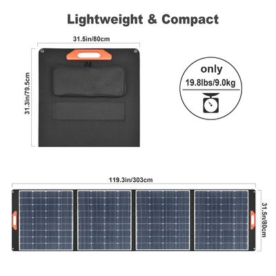 एमएसडीएस मोनोक्रिस्टलीय सिलिकॉन सौर पैनल 400W फोल्डिंग सौर पैनल चार्जर