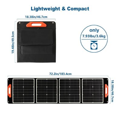 30W*4PCS से हल्के वजन वाले मोनोक्रिस्टलीय सिलिकॉन सौर पैनल