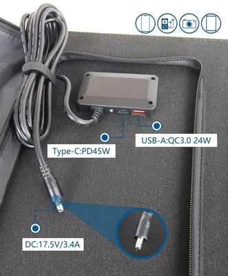 यूएसबी-सी आउटपुट पीडी 45W अधिकतम 5V/9V/12V/15V सौर पैनल 50W 60W 100W मोनो पॉली
