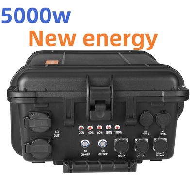5000W AC आउटलेट पोर्टेबल सोलर पावर स्टेशन आपातकालीन जनरेटर 110V/220V के साथ रिचार्जेबल इन्वर्टर पावर बैंक