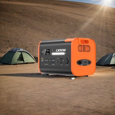 2048wh नाममात्र क्षमता 1500W फास्ट चार्ज और सौर पैनलों के साथ पोर्टेबल पावर स्टेशन