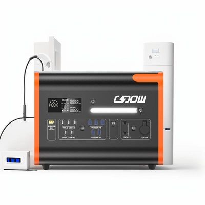 जर्मनी 2000W 2048wh AC-DC आउटपुट प्लग इलेक्ट्रिक मोबाइल पोर्टेबल लिथियम पावर स्टेशन सौर जनरेटर