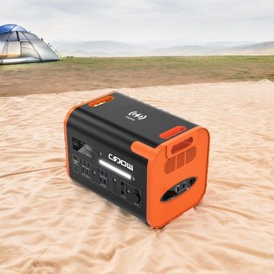 नारंगी के साथ काला 2200W/2048wh ऊर्जा भंडारण बिजली की आपूर्ति लिथियम LiFePO4 बैटरी पोर्टेबल जनरेटर सौर सेल मोबाइल बिजली स्टेशन