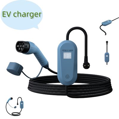 एकल चरण पोर्टेबल EV चार्जर AC220V मोबाइल EV चार्जर