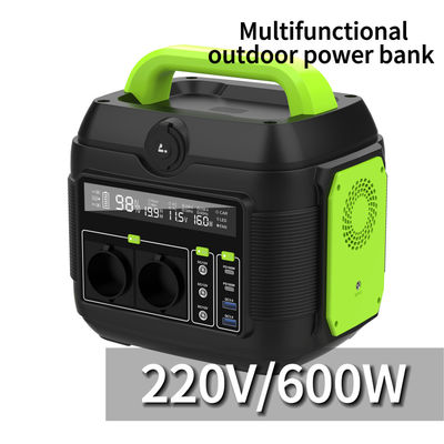 आपातकालीन चार्जर और ऊर्जा भंडारण के लिए पोर्टेबल 220V 600W आउटडोर कैम्पिंग सोलर पावर सप्लाई स्टेशन