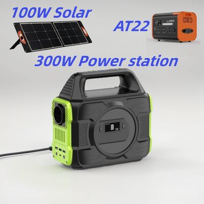 सौर जनरेटर के लिए 300W एसी डीसी डुअल यूएसबी टाइप सी चार्जिंग पोर्टेबल मोबाइल पावर स्टेशन