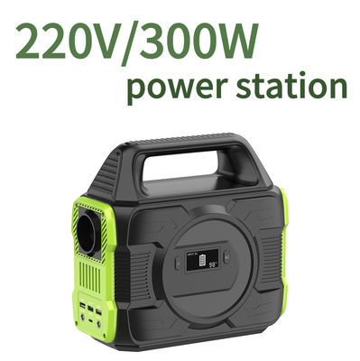 110V 220V सौर ऊर्जा आपूर्ति लिक्विड क्रिस्टल डिस्प्ले के साथ पोर्टेबल 300W बैटरी पावर बैंक
