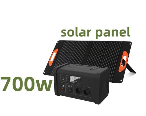 700W एसी आउटपुट पावर के साथ पोर्टेबल पावर स्टेशन 700W ऊर्जा भंडारण सौर द्वारा संचालित