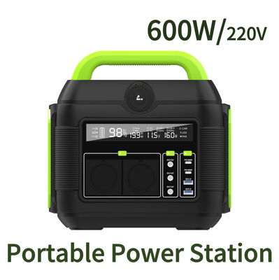 साहसिक शिविर के लिए पुनर्नवीनीकरण योग्य 500W पावर बैंक 600W आउटडोर पोर्टेबल लिथियम स्टेशन