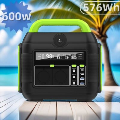 पुनर्नवीनीकरण योग्य 600W पोर्टेबल लिथियम पावर स्टेशन ड्रोन लैपटॉप मोबाइल फोन चार्ज करने के लिए