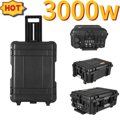 आपातकालीन पोर्टेबल पावर स्टेशन 3000W सौर जनरेटर बैकअप