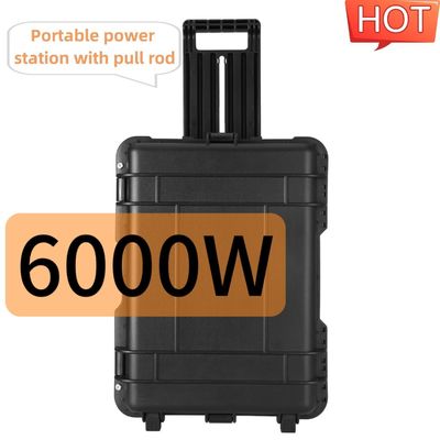 6000W बहुक्रियाशील आउटडोर पोर्टेबल सोलर जनरेटर एसी आउटपुट करंट 15A मैक्स के साथ