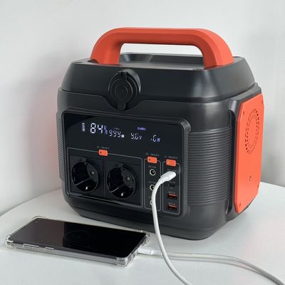 600W एसी-डीसी मोबाइल आपातकालीन घर आउटडोर पोर्टेबल पावर स्टेशन ब्लैक सोलर जनरेटर