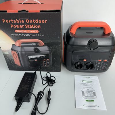 110V 220V शिविर आपातकालीन 576wh पोर्टेबल सौर मोबाइल बिजली स्टेशन 600W
