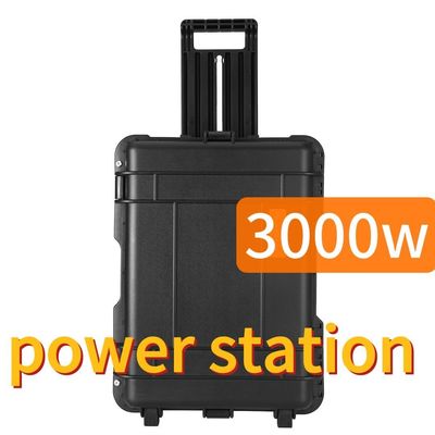 3000W पोर्टेबल एनर्जी स्टोरेज पावर स्टेशन काला अनुकूलन योग्य CE.Un38.3 प्रमाणित