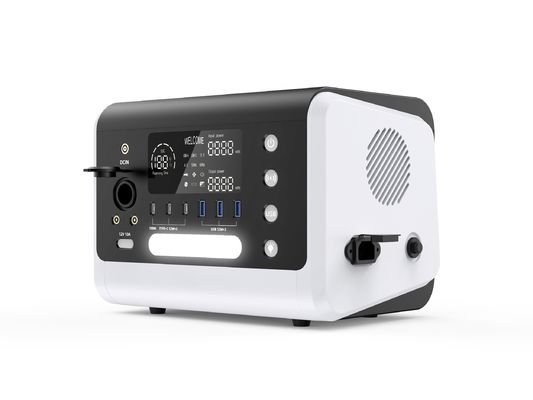 600W छोटा मोबाइल सौर ऊर्जा भंडारण बैटरी स्टेशन 12V/10A DC आउटपुट HT06 के साथ