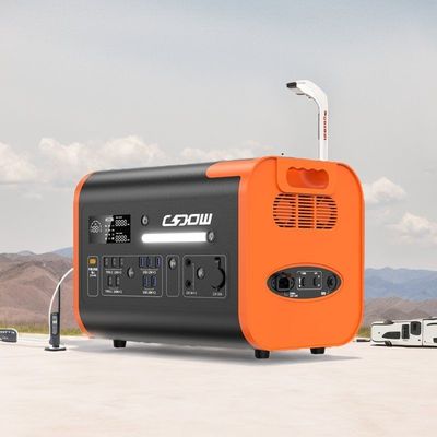 पावर क्षमता पोर्टेबल पावर स्टेशन 600W 2000W 2200W नारंगी बीएमएस सुरक्षा के साथ काला