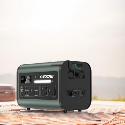 LiFePO4 बैटरी आपातकालीन शिविर सौर जनरेटर 1000W 2200W पोर्टेबल पावर स्टेशन