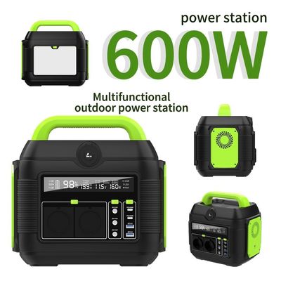 600W आउटडोर कैम्पिंग पोर्टेबल पावर स्टेशन बैटरी हटाने योग्य मई अमेरिकी मानक नहीं