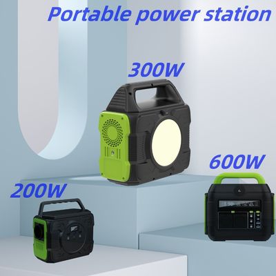लिथियम बैटरी के साथ पोर्टेबल आउटडोर कैंपिंग पावर स्टेशन 300W एसी आउटपुट हाई पावर
