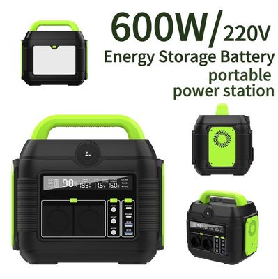 500W बहु-कार्यात्मक पोर्टेबल पावर बैंक 600W एसी सॉकेट वैकल्पिक और खपत के साथ
