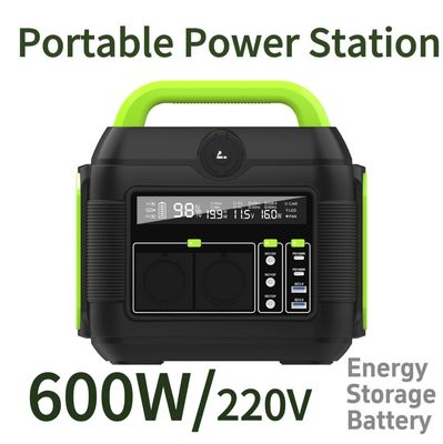 कैम्पिंग और मोबाइल चार्जिंग के लिए अनुकूलन योग्य रंग 600W आपातकालीन बिजली स्टेशन