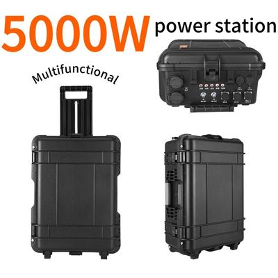 5000W कैम्पिंग सोलर जनरेटर पावर बैंक फोल्डेबल सोलर पैनल के साथ पोर्टेबल पावर स्टेशन