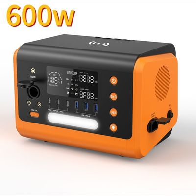 आपातकालीन स्टैंडबाय स्टोरेज 600W तेजी से चार्ज के साथ पोर्टेबल आउटडोर पावर स्टेशन 1 घंटा