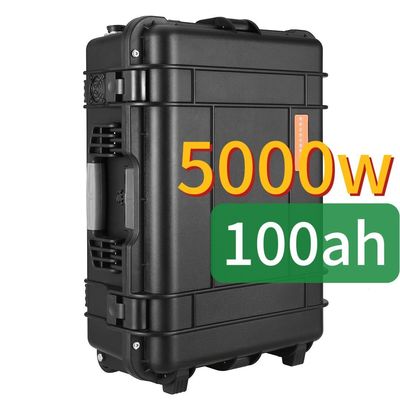एबीएस मिश्र धातु खोल सामग्री 5000W100ah बड़ी क्षमता लिथियम बैटरी सौर ऊर्जा स्टेशन