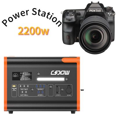 800W सौर इनपुट पोर्टेबल पावर स्टेशन और लाइफ स्पैन 2000 बार आउटडोर कैंपिंग के लिए