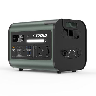 800W सौर चार्जिंग काला और नारंगी आउटडोर कैंपिंग पोर्टेबल एनर्जी हब 2kw पावर स्टेशन