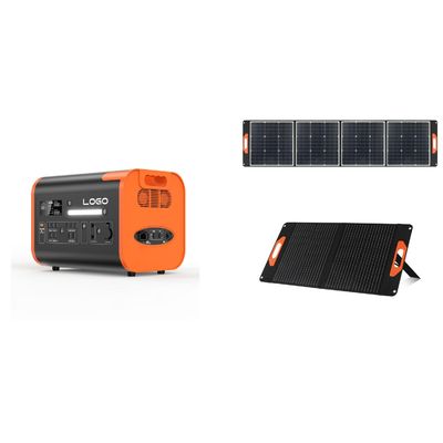 पोर्टेबल पावर स्टेशन 1500W/2200W/3000W सभी एसी आउटपुट सॉकेट के साथ ब्लैक ऑरेंज