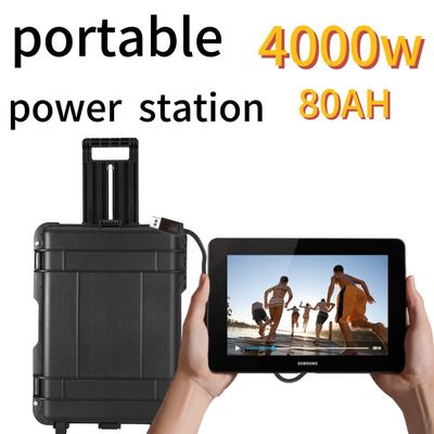 पोर्टेबल ऊर्जा समाधान के लिए 4000W80ah/UPS शुद्ध साइन वेव BMS बैटरी संचालित प्रणाली