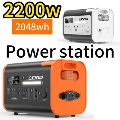 2200W/40ah 2024 एनर्जी पोर्टेबल पावर स्टेशन ब्लैक ऑरेंज रंग आउटडोर यात्रा के लिए
