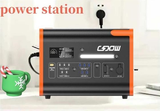 2200W एसी डीसी सी-टाइप बैटरी बैकअप पावर आपातकालीन पोर्टेबल पावर स्टेशन अनुकूलन योग्य