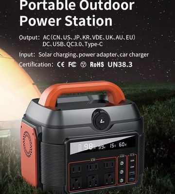 पारिवारिक आउटडोर कैंपिंग 600W सौर ऊर्जा स्टेशन बैटरी और सौर पैनल चार्जिंग के साथ