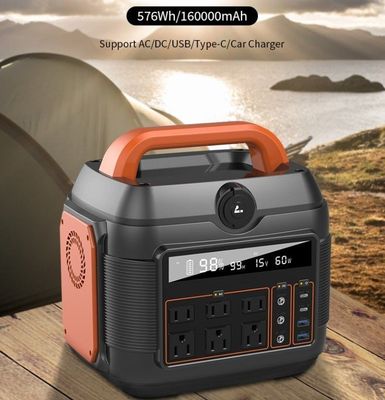 पारिवारिक आउटडोर कैंपिंग 600W सौर ऊर्जा स्टेशन बैटरी और सौर पैनल चार्जिंग के साथ