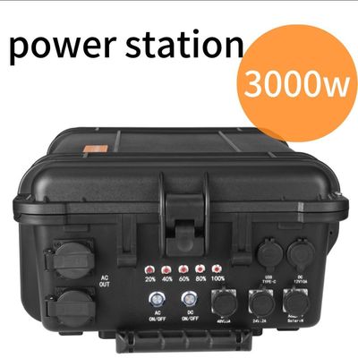 ब्लैक मल्टीफंक्शनल 3000W 3000wh आउटडोर आपातकालीन के लिए पोर्टेबल सौर ऊर्जा स्टेशन