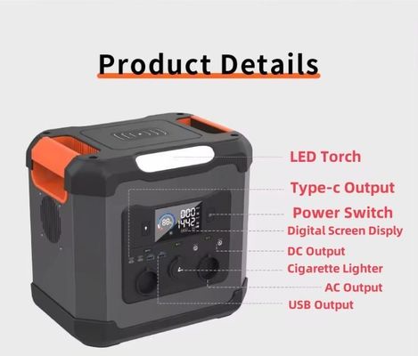 आपदा तैयारियों के लिए पोर्टेबल 1500W/1344wh सौर जनरेटर पोर्टेबल पावर स्टेशन