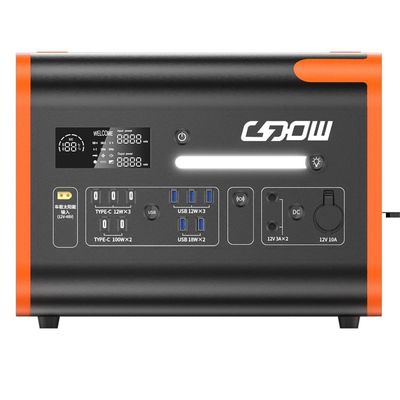 220V/40ah/2200W सौर ऊर्जा पोर्टेबल आउटडोर ऊर्जा भंडारण बिजली स्टेशन तेजी से चार्ज के साथ 1500W लिथियम बैटरी
