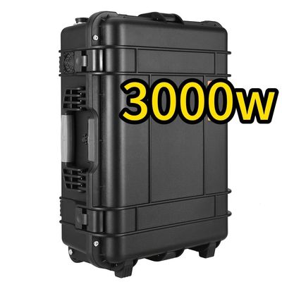 3000W/3000wh पोर्टेबल एनर्जी स्टोरेज पावर स्टेशन यात्रा के लिए एबीएस मिश्र धातु खोल सामग्री