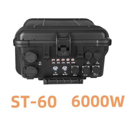लाइव प्रसारण और आउटडोर के लिए 6000W पोर्टेबल रिचार्जेबल सौर पवन ऊर्जा स्टेशन