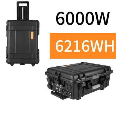 ODM/OEM ABS मिश्र धातु खोल सामग्री 6000W/6216wh घर के लिए आउटडोर के लिए LiFePO4 सौर जनरेटर