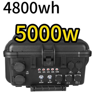 अनुकूलन योग्य संचार 5000W 4800WH घर और शिविर के लिए पोर्टेबल पावर बैंक