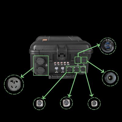एसी आउटपुट 110V/220V बड़ी क्षमता 6216wh कैम्पिंग सोलर पैक 6-7 घंटे चार्जिंग समय के साथ