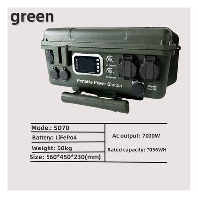 एसी आउटपुट सॉकेट EU/Jp/Us/Za/UK/Au मल्टी-स्केन चार्जिंग के लिए 7000W पोर्टेबल पावर स्टेशन