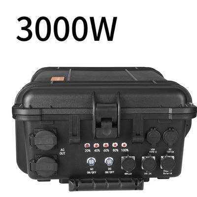 आपातकालीन बाहरी बिजली आपूर्ति के लिए पोर्टेबल ऊर्जा जनरेटर 3000W/3000wh पावर स्टेशन